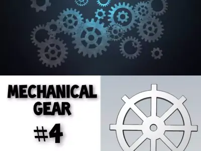 Mechanical Gear Wheel For Engineering Work 3D model