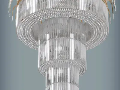 Grand Luxury Multi-Tier Crystal Chandelier 3D model