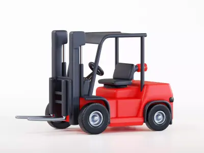 Forklift Truck Low-poly 3D model