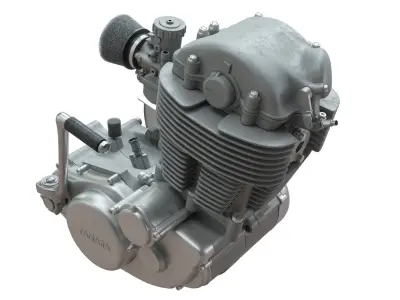 Engine Yamaha SR 500 3D model