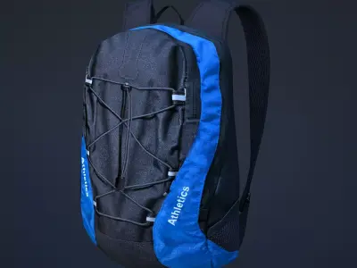 backpack Low-poly 3D model 4