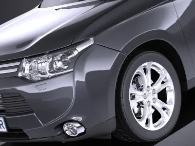 Mitsubishi Outlander 2015 VRAY 3D model