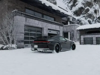 Automotive Snow Render Scene 3D Blender File Textured  3D model