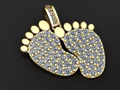 Luxury Emerald  Diamond Drop Earrings  3D print model