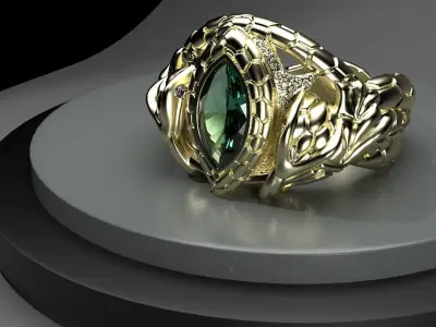snake ring 3D print model