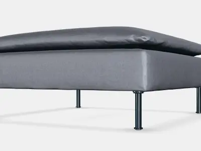 SODERHAMN Footstool cover 2 Low-poly 3D model