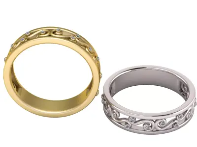Fancy Engagement Ring  3D print model