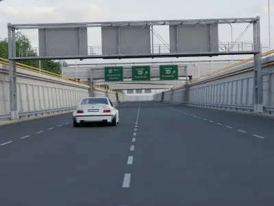 3D Realistic Road Blend File 3D model