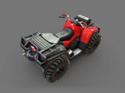 ATV Offroad Bike Low-poly 3D model