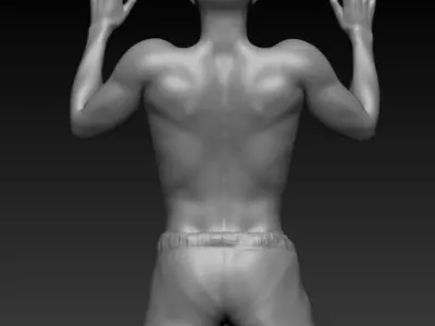 Pull Up Man 3D Print Split Model 3D print model