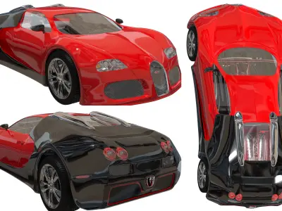Bugatti Veyron 3D model by bekmurzayevshoxmirzo from CGTrader