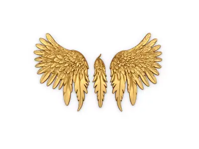 Wings Printable carved decor 01 3D print model