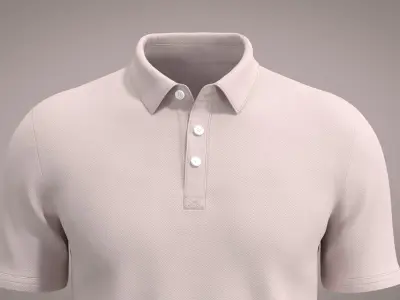 Men Regular-Fit Quick-Dry Golf Polo CLO FILE 3D model