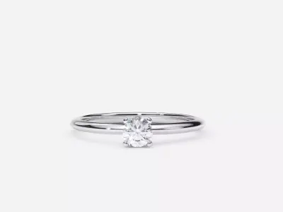 ZDR0180 solitaire diamond ring gold 3D print model