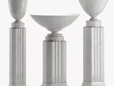 Sculpture 54 Pedestals 3D model