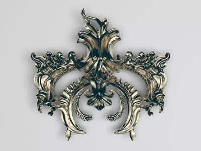 Forged Pattern Bracket Collection European Empire Style 3D model