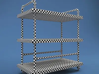 Modular 3D Bar cart 3D model