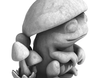 Mushroom Frog 3D print model