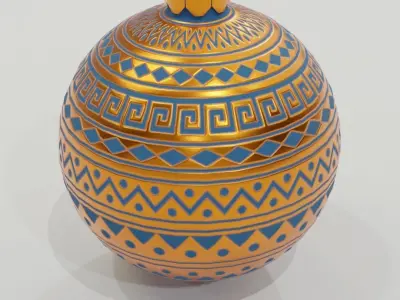 Christmas Baubles - 3D Low-poly 3D model