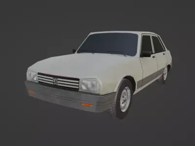 Peugeot 504 SRX Low-poly 3D model