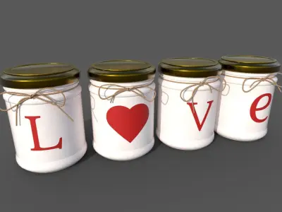 Jars L-O-V-E  3D model