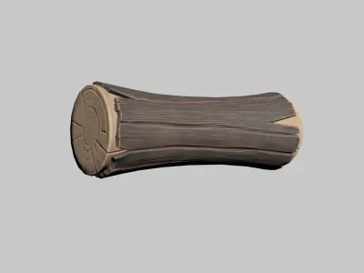 Firewood tree stump Low-poly 3D model