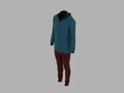 Sport Suit Low-poly 3D model 29