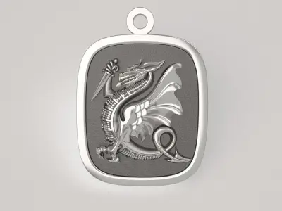 Chimera  pendant 3D print model