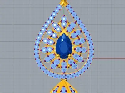 Stark Pear Pendant  3D print model