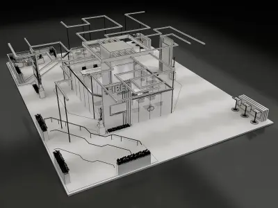 Booth Exhibition Stand a299 3D model
