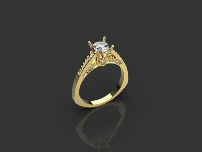 Wedding engagement women ring 3d model printable 3D print model