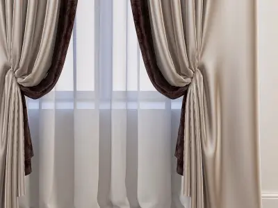 Set 32 Curtains 3D model