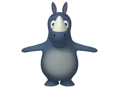 Rhino Cartoon 3D model