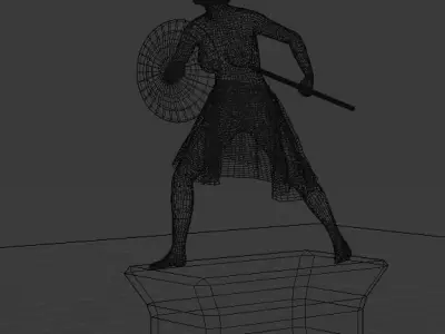 Copper statue 3D model