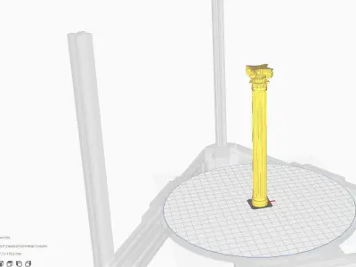 Classical Corinthian Column  3D model