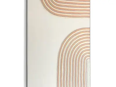 Plaster Two Photo Frame 510 Low-poly 3D model