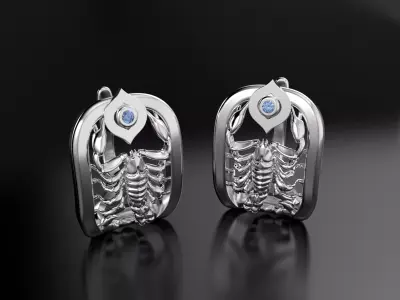 Scorpion earrings 3D print model