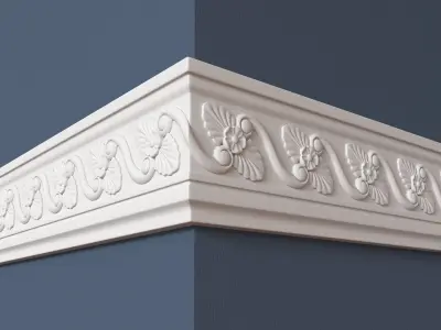 Frieze decorative crown moulding 3D model
