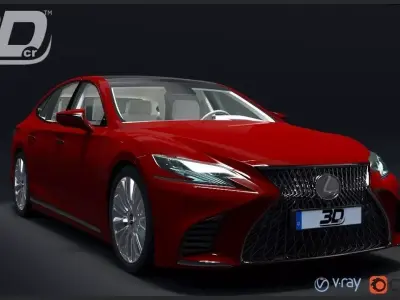 Lexus LS 500 2018 3D model