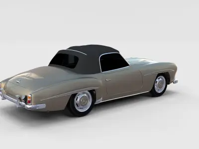 Mercedes 190SL Soft Top rev 3D model