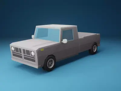 Low Poly Offroad truck Low-poly 3D model