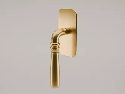 Golden window handle Free 3D model