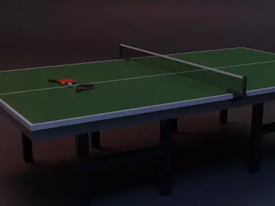 Table Tenis Low-poly 3D model