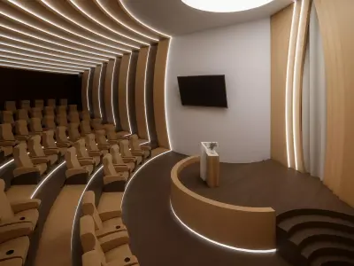 Theater for Lawyer Society  Modern Auditorium Interior 3D model