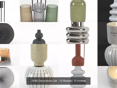 JYSK Decorations Set - 12 Models 3D Model Collection
