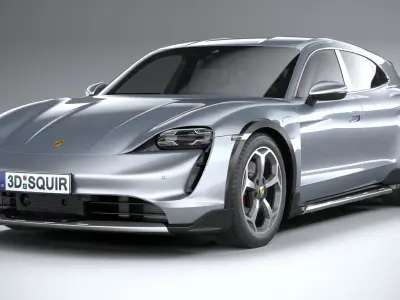 Porsche Taycan 4S Cross Turismo 2021 3D model