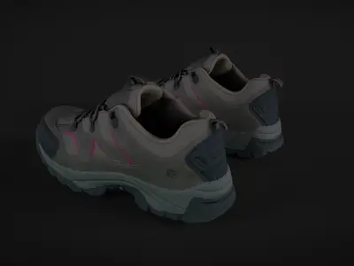 Pair of Shoes Low-poly 3D model