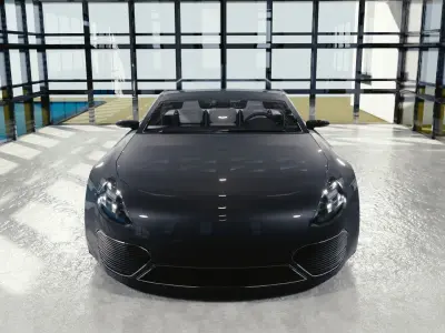 BLENDER EEVEE Brandless Sports GT coupe Low-poly 3D model