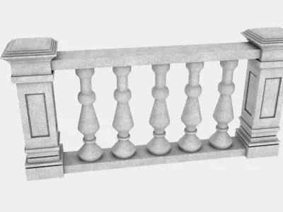 Stone Balcony 3D model