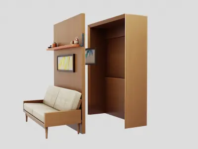 HOUSE FURNITURE  Low-poly 3D model